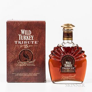Wild Turkey Tribute 15 Years Old, 1 750ml bottle (oc) Spirits cannot be shipped. Please see http://bit.ly/sk-spirits for more info.