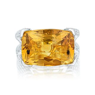 Effy Citrine and Diamond Ring