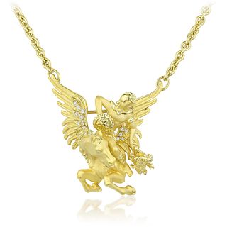 Carrera Y Carrera Diamond Pegasus Pendant/Brooch Necklace