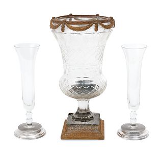 Three Continental Glass Vases