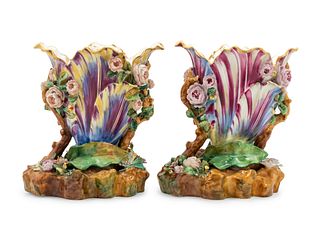 A Pair of French Porcelain Vases by Jacob Petit (French, 1797-1868)