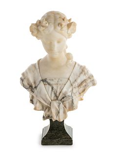 A French Carved Marble Bust