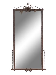 A French Wrought Iron Mirror