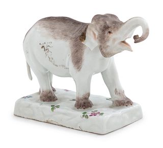 A Meissen Porcelain Elephant