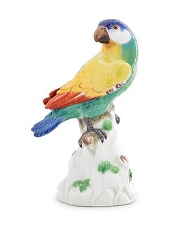 A Meissen Porcelain Parrot