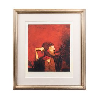 Arturo Rivera. Vulcano. Firmada. Impresión 5/5 PA. Enmarcada. 49 x 44 cm.