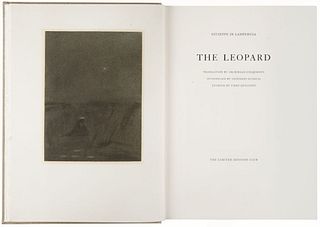 Lampedusa, Giuseppe di. The Leopard. Nueva York, 1988. Aguafuerte de Piero Guccione. Edición de 750 ejemplares.