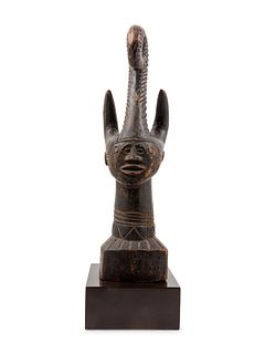 An Igbo Style Carved Wood Sculpture