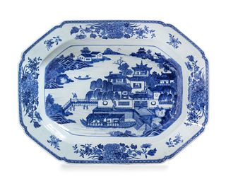 A Canton Export Porcelain Platter