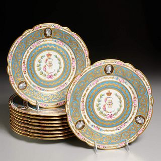 Set (10) Catherine the Great cabinet plates
