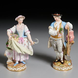 Pair Meissen figures