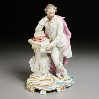 Large antique Chelsea porcelain Shakespeare figure