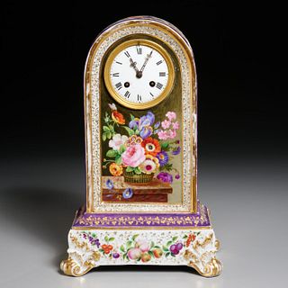 Old Paris porcelain mantel clock