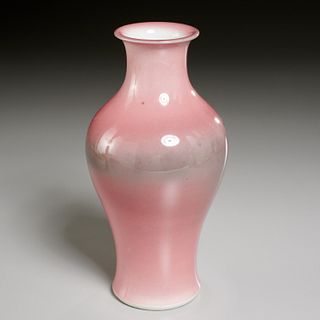 Chinese peach bloom glazed porcelain vase