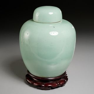 Chinese celadon porcelain ginger jar