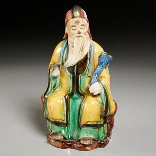 Chinese Sancai figure of an Immortal