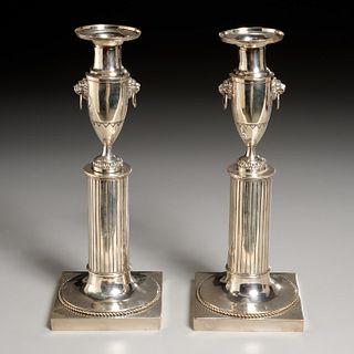 Bartholomaeus Maierhofer, pair silver candlesticks