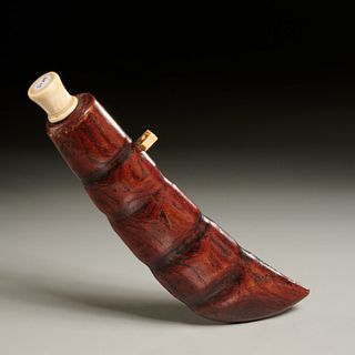 Japanese Kayaki wood powder horn