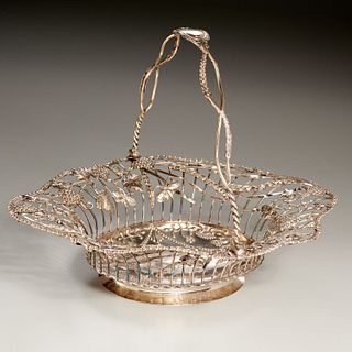 George III sterling silver cake basket