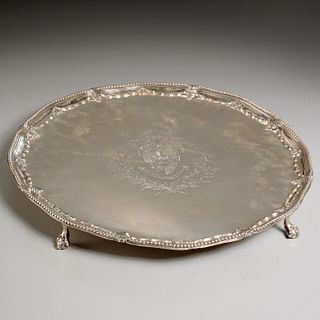 George III silver salver, Joseph Craddock