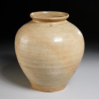 Early Thai pale celadon glazed jar