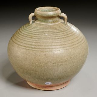 Early Thai celadon glazed jar