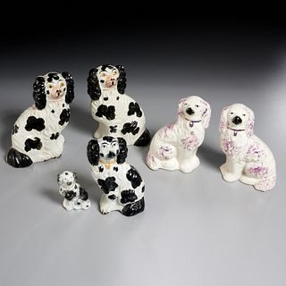 (6) Staffordshire dogs