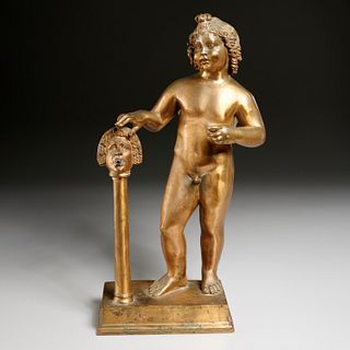 Grand Tour bronze figural lighter