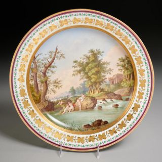 Royal Vienna hand painted porcelain charger