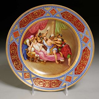 Royal Vienna cabinet plate, Samson & Delilah