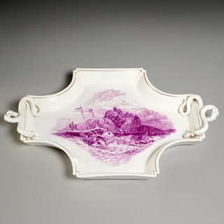 Meissen panel-decorated porcelain tray