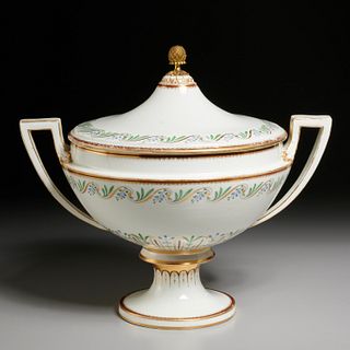 Royal Vienna antique gilt porcelain tureen