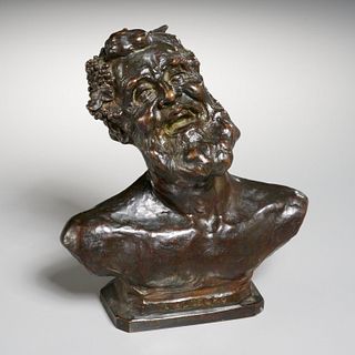 Albert Humphreys, patinated bronze bust, 1906