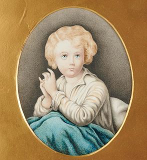 English School, watercolor portrait