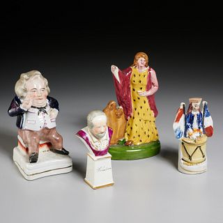 (4) English porcelain figures, incl. Staffordshire