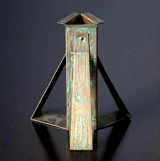 Carence Crafters Triangular Candlestick c1910