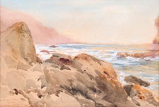 Walter Burridge Watercolor Outside the Golden Gate 1891
