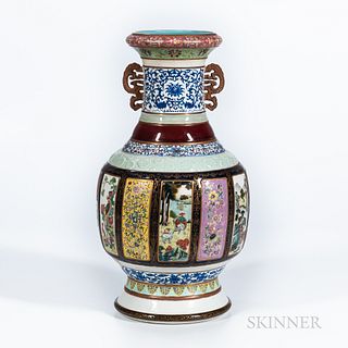 Fencai   Enameled Porcelain Vase