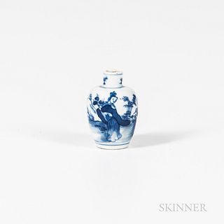 Miniature Blue and White Vase