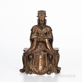 Gilt/Lacquered Bronze Figure of Confucius