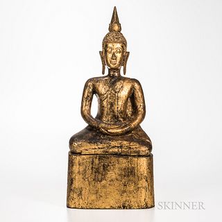 Gilt-ironwood Seated Buddha