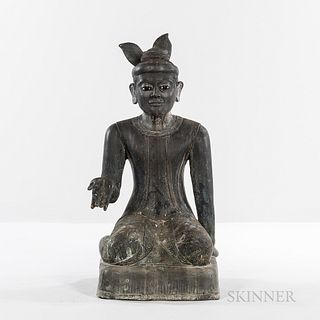 Bronze Figure of a Kneeling Buddhist Devotee