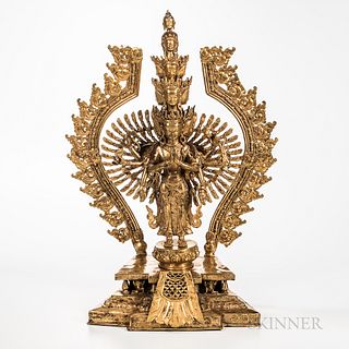 Gilt-bronze Figure of Thousand-armed Avalokitesvara