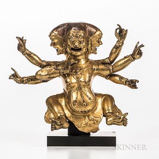Gilt-copper Alloy Repousse Figure of Bhurkumkuta