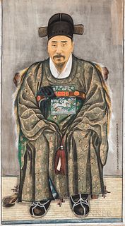 Chae Yongshin (1850-1941), Hanging Scroll Portrait of an Official