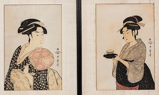 Set of Two Kitagawa Utamaro (1753-1806) Woodblock Prints