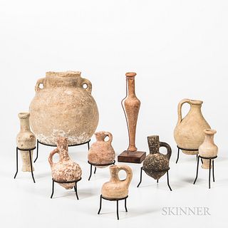 Nine Archaic-style Pottery Vessels