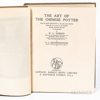 R.L. Hobson and A.L. Hetherington, The Art of the Chinese Potter