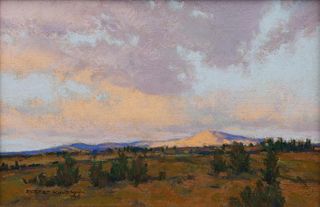 Robert Knudson
(American, 1929-1989) 
Evening Sky-Wyoming