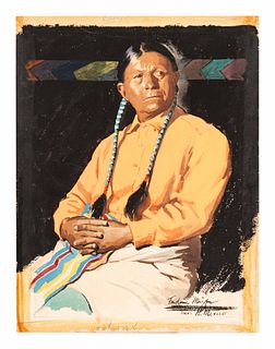 Frederic Kimball Mizen
(American, 1888-1964)
Portrait of an Indian Man